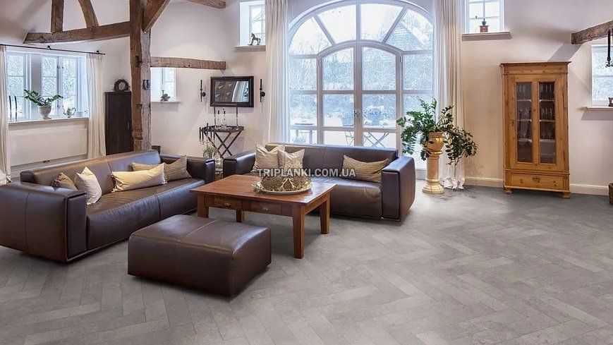 Ламинат Kronotex Herringbone 4739 Pesaro Cement - класс 32 толщина 8 (остаток 49 м. кв.)