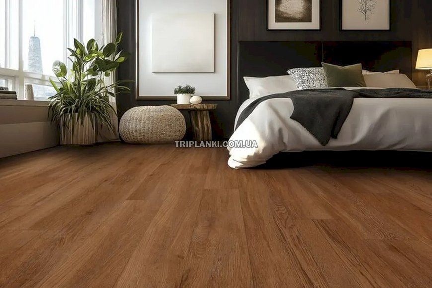 Кварц Виниловый пол LVT Ламинат GerFlor QUARTET DARK BROWN 1597 Dryback