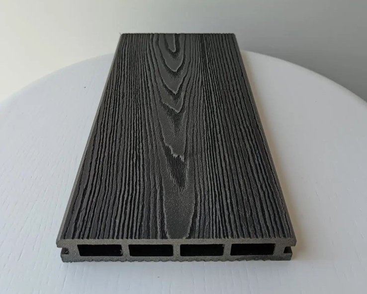 Терасна дошка ДПК дерево полімерний композит TardeX Classic 3D колір Венге Натур Антрацит Стоун