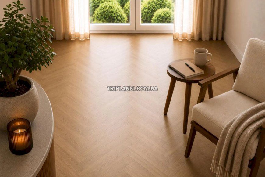 Клейова вінілова підлога Arbiton Amaron Herringbone DA 227 VIRGIN OAK