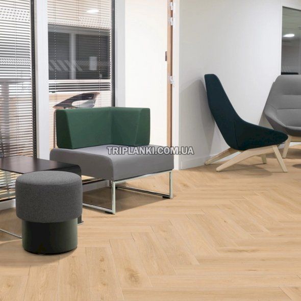 Кварц Виниловый пол LVT Ламинат GerFlor AQUINOAH BLOND 1704 Dryback Chevron