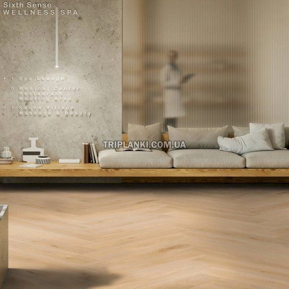 Кварц Виниловый пол LVT Ламинат GerFlor AQUINOAH BLOND 1704 Dryback Chevron