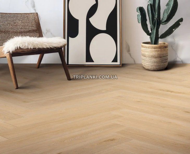 Кварц Виниловый пол LVT Ламинат GerFlor AQUINOAH BLOND 1704 Dryback Chevron