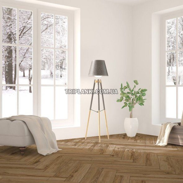 Кварц Вінілова підлога SPC ламінат Falquon The Floor Herringbone P1006 Jackson Oak