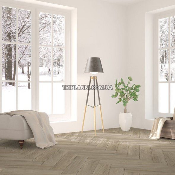 Кварц Вінілова підлога SPC ламінат Falquon The Floor Herringbone Р6001 Tuscon Oak