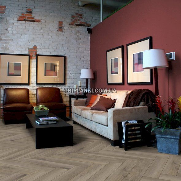 Ламінат Kronotex Herringbone 3766 Eiche Honig клас 32 товщина 8
