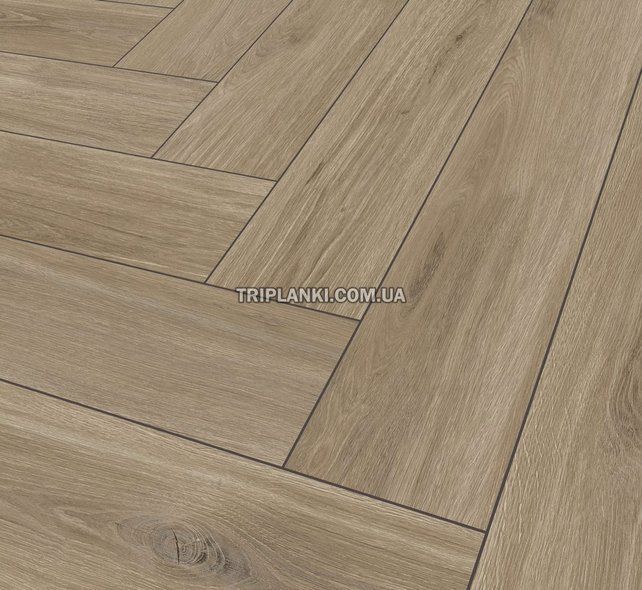 Кварц Вінілова підлога SPC ламінат Falquon The Floor Herringbone P6002 York Oak