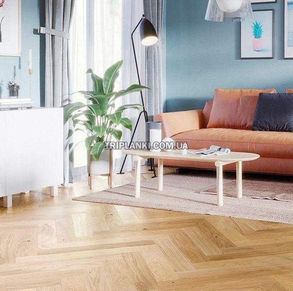 Паркетна дошка Англійська Ялинка (Herringbone) Barlinek Freshy Family PURE (725*180*14 мм)