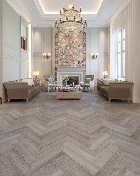 Кварц Виниловый пол SPC Ламинат Mercury Herringbone Lumina ME05 i4F 7 мм