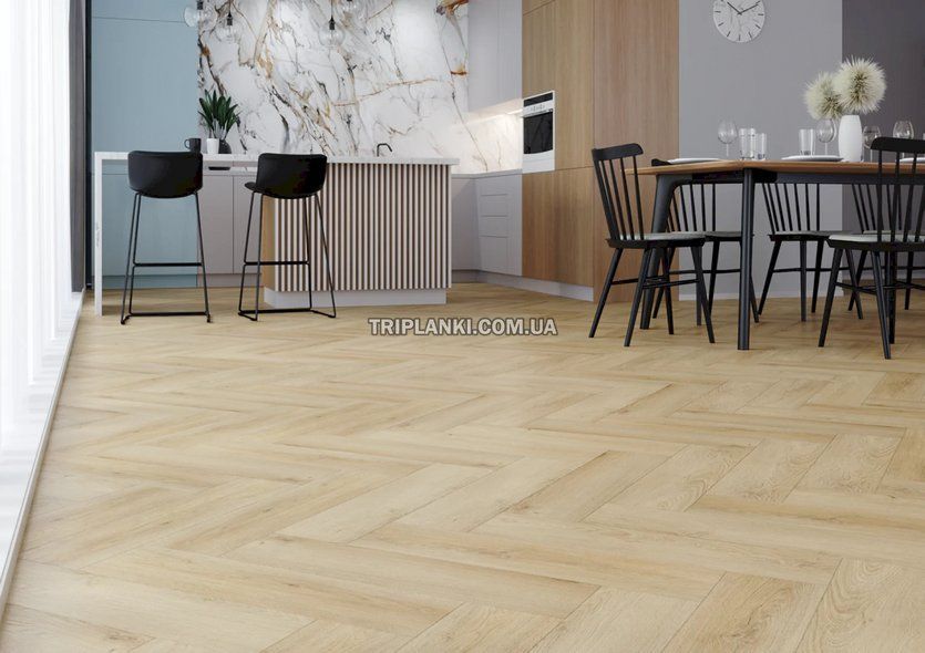 Кварц Вінілова підлога SPC ламінат Arbiton Amaron Herringbone PRESTON OAK CA 167
