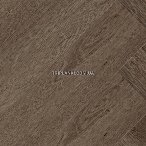 Кварц Вінілова підлога SPC ламінат COREPEL Herringbone S41492 Brown Oak