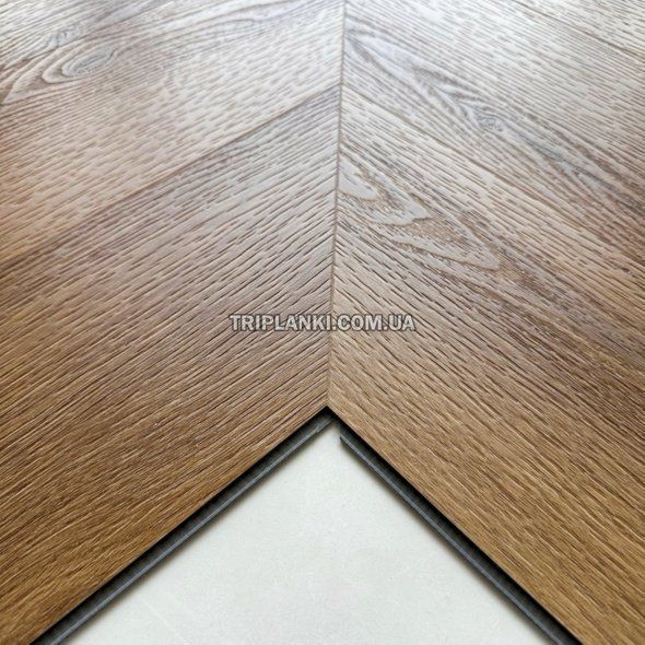 Кварц-виниловый пол SPC ламинат Дуб Selena Chevron 5902188793680