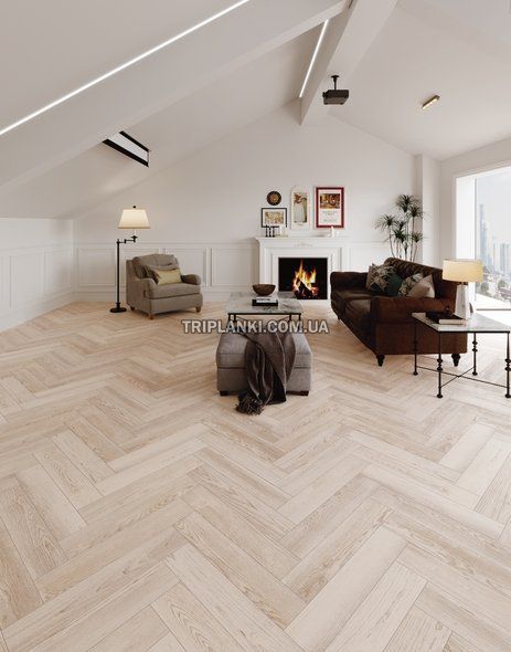 Кварц Виниловый пол SPC Ламинат Mercury Herringbone Merriment ME07 i4F 7 мм