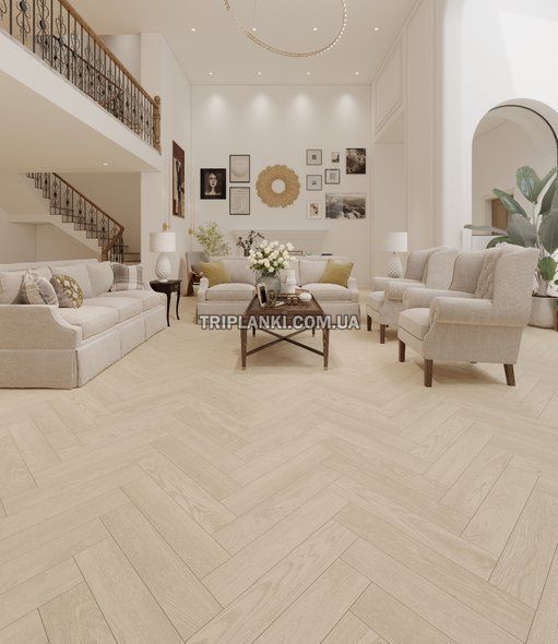 Вінілова підлога SPC ламінат Mercury Herringbone Alba ME01 i4F 7 мм