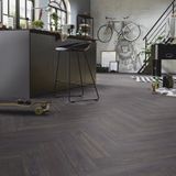 Ламінат Kronotex Herringbone 6010 Elba Oak Black клас 32 товщина 8