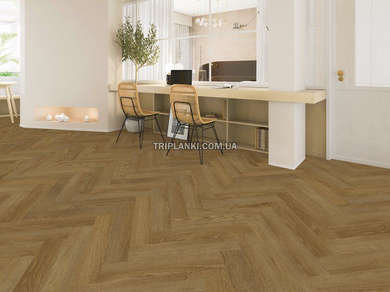 Кварц Виниловый пол SPC Ламинат Mercury Herringbone Serene ME12