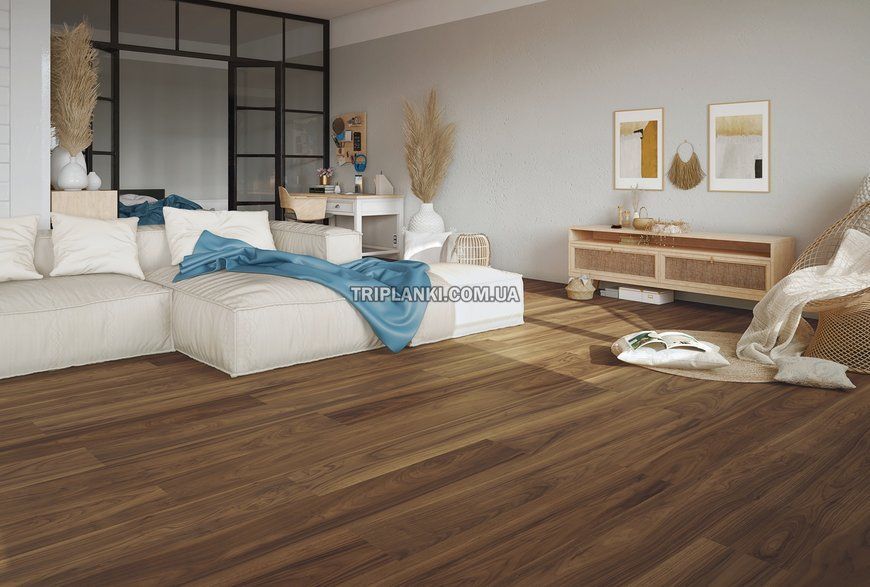 Кварц Виниловый пол SPC/LVT ламинат ламінат Ceramin Walnut Red Brown 65246