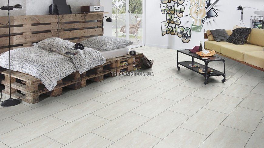 Ламінат під плитку камінь вологостійкий BINYL PRO Fine Stone 1525 Quicksilver клас 33 товщина 8